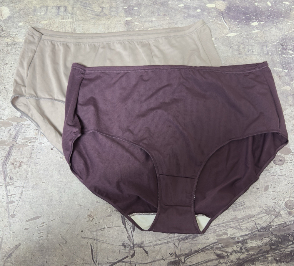 Hanes Women's Microfiber Comfort Flex Fit Modern Brief Size 8 XL Purple Gray